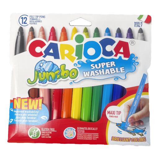 Pennarelli maxi jumbo 12 pezzi Carioca