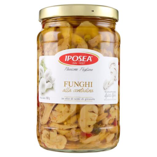 Funghi tagliati alla contadina in olio di semi di girasole 1,6 kg Iposea