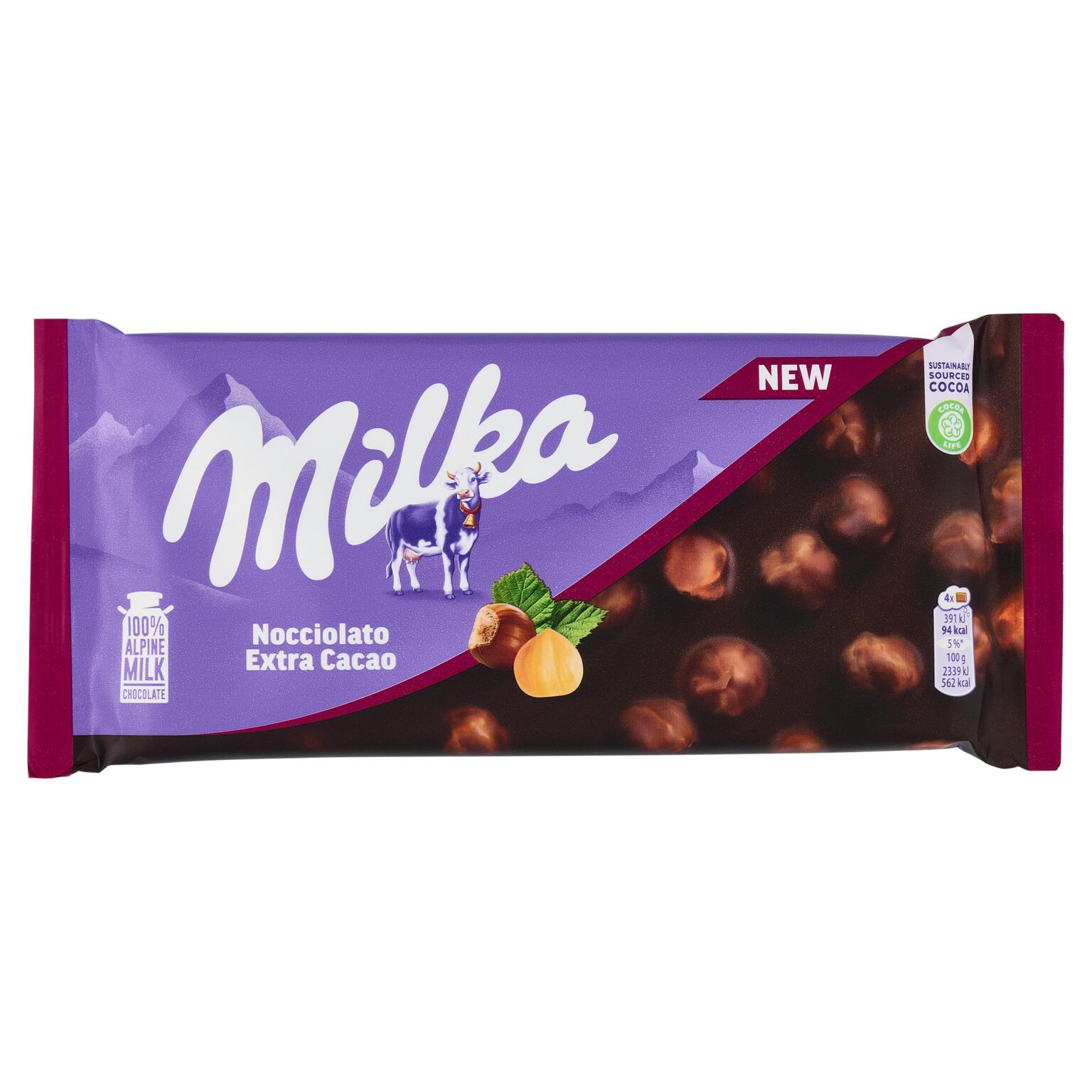 Tavoletta di Cioccolato Nocciolato Extra Cacao 100g Milka