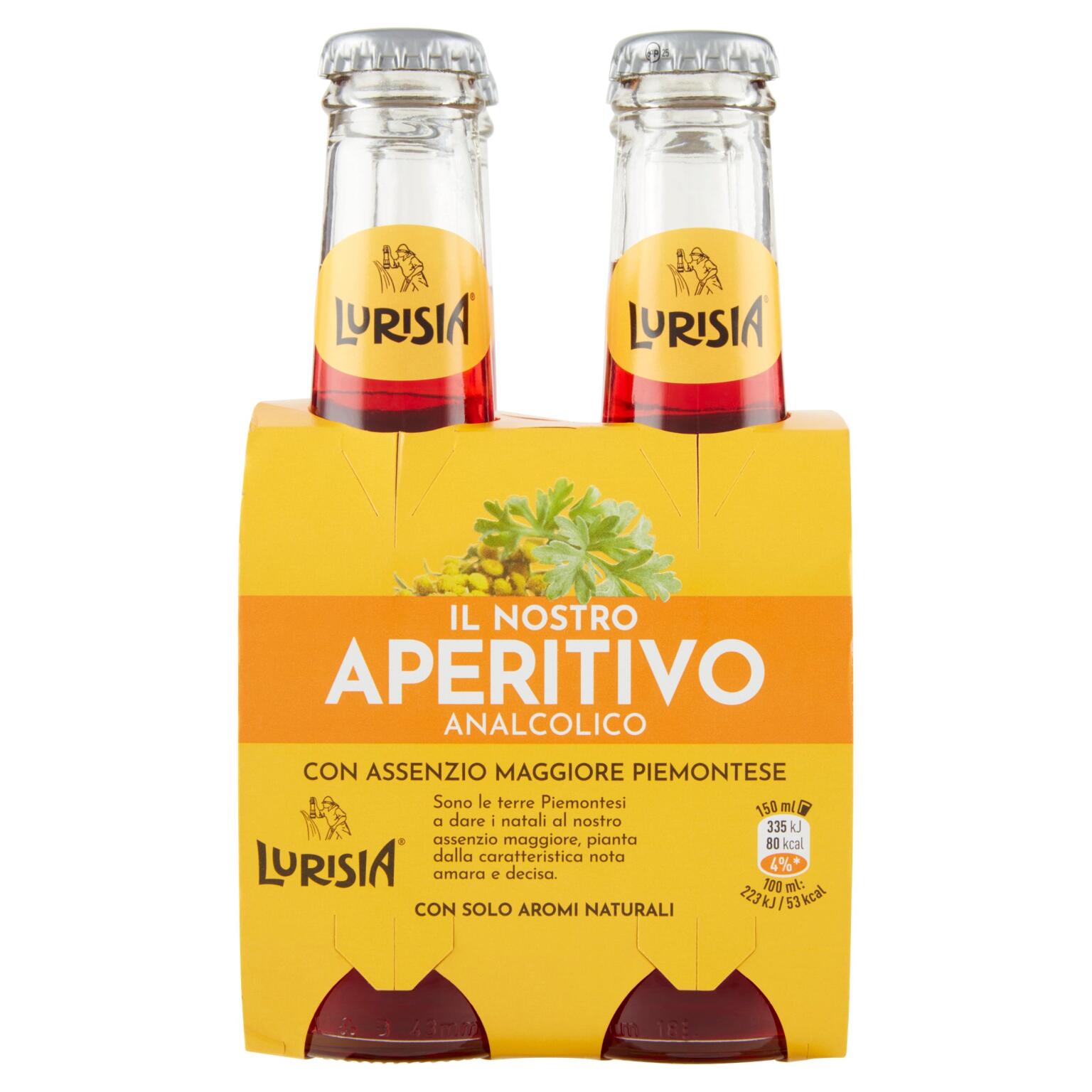 Aperitivo analcolico con Assenzio maggiore Piemontese 150mlx4 Lurisia