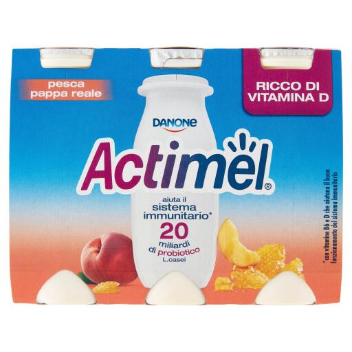 Actimel gusto pappa reale e pesca 6x100g Danone