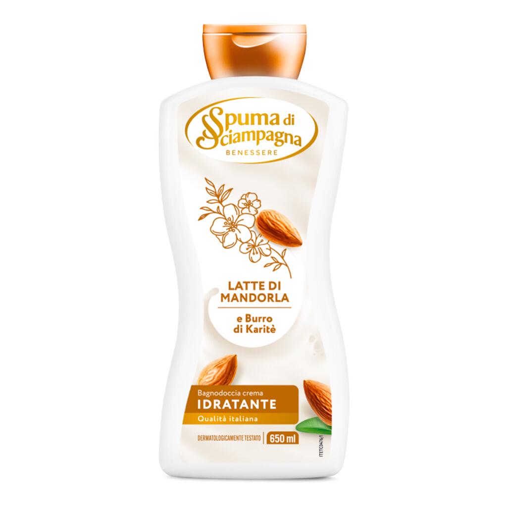 Bagno crema al latte di mandorla 650ml Spuma di sciampagna