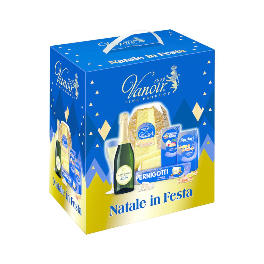 Scatola Natale in Festa Pandoro 5pezzi Vanoir