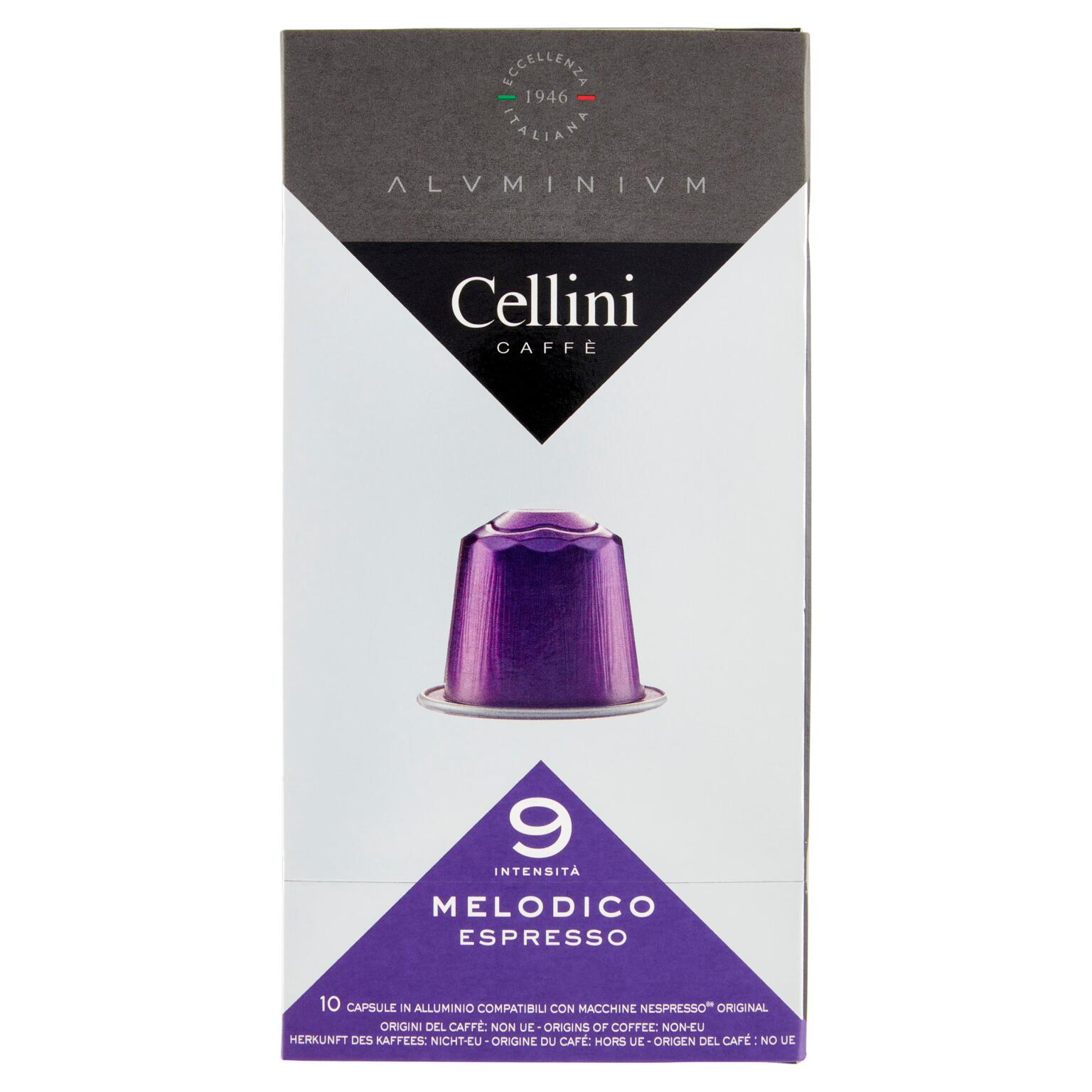 10 Capsule Melodico Alluminio 55g Cellini