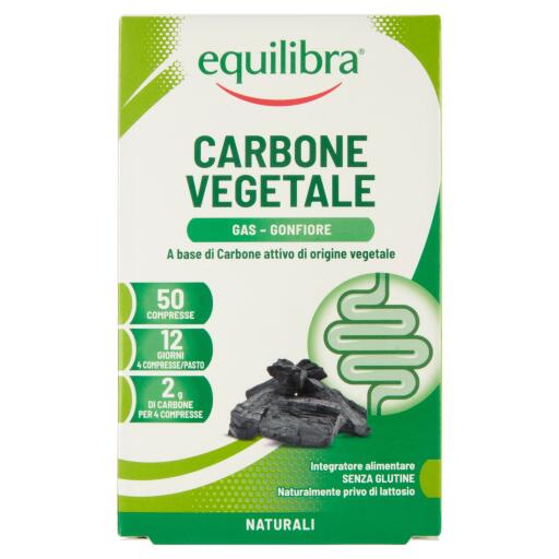 Carbone vegetale 50 compresse 40g Equilibra