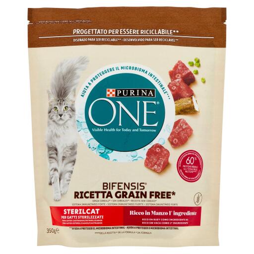 Purina One Bifensis Sterilcat Grain Free 350g Manzo