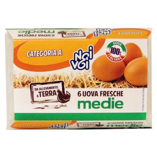 Uova da allevamento a terra medie x6 Noi&Voi