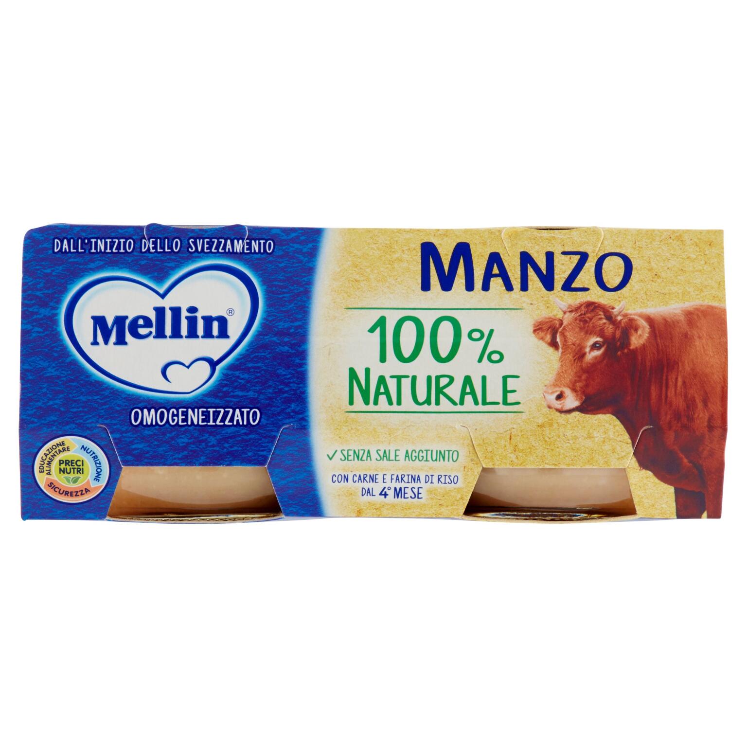 Omogeneizzato Manzo 2x80g Mellin