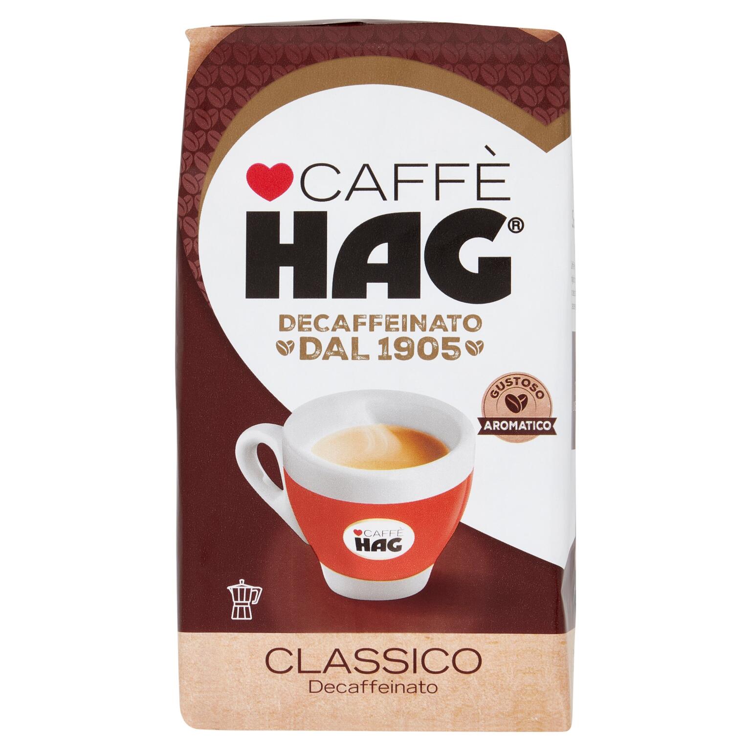 Caffè classico aroma intenso decaffeinato 250g Hag
