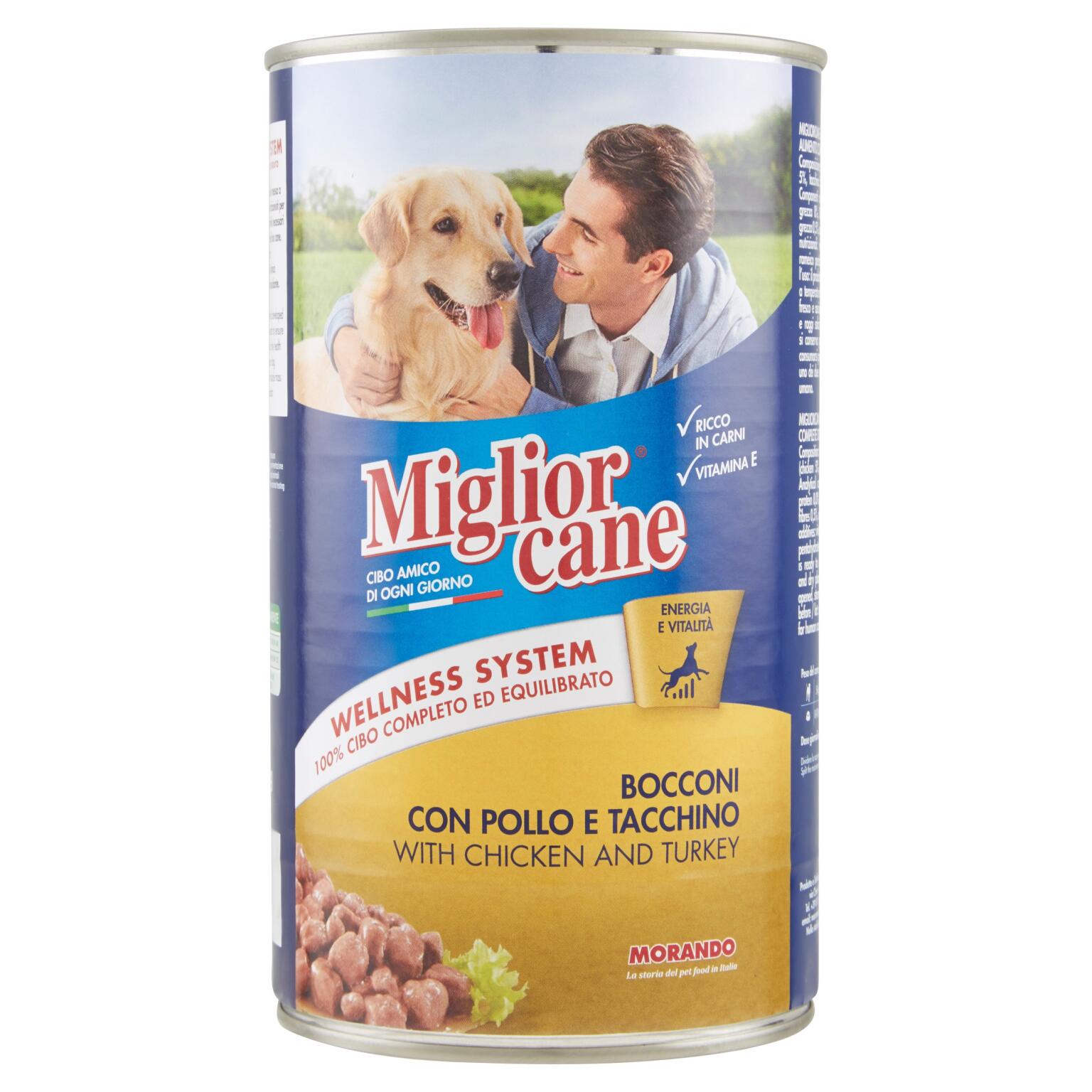 Migliorcane bocconcini pollo e tacchino 1,25Kg Morando