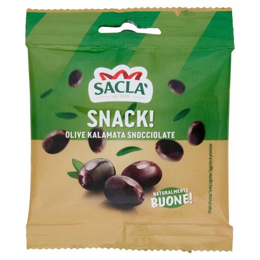 Olive snack Kalamata 30g snocciolate F.lli Saclà