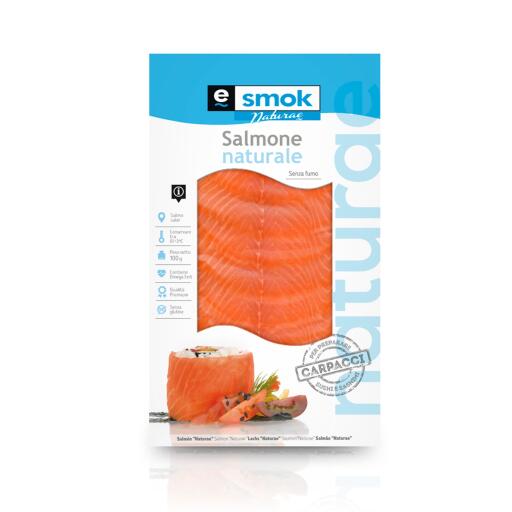 Carpaccio di salmone naturale senza fumo 100g E Smok