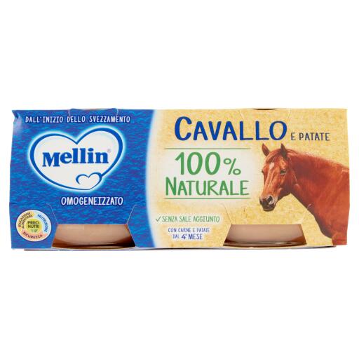 Omogeneizzato Cavallo con Verdure 2x80g Mellin