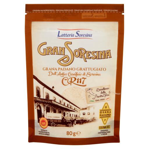 Grana Padano DOP grattugiato 80g  16 mesi Soresina