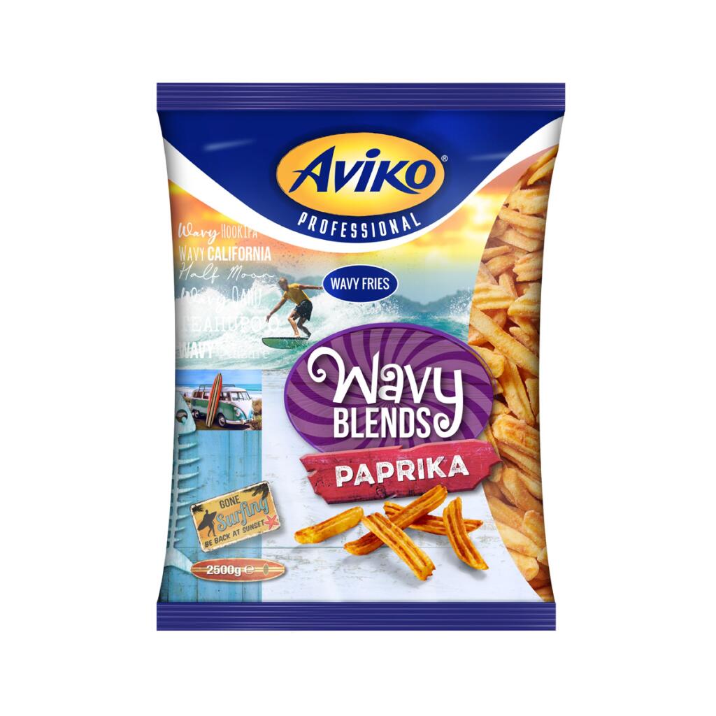 Patate fritte wavy paprika da 2,5kg Aviko