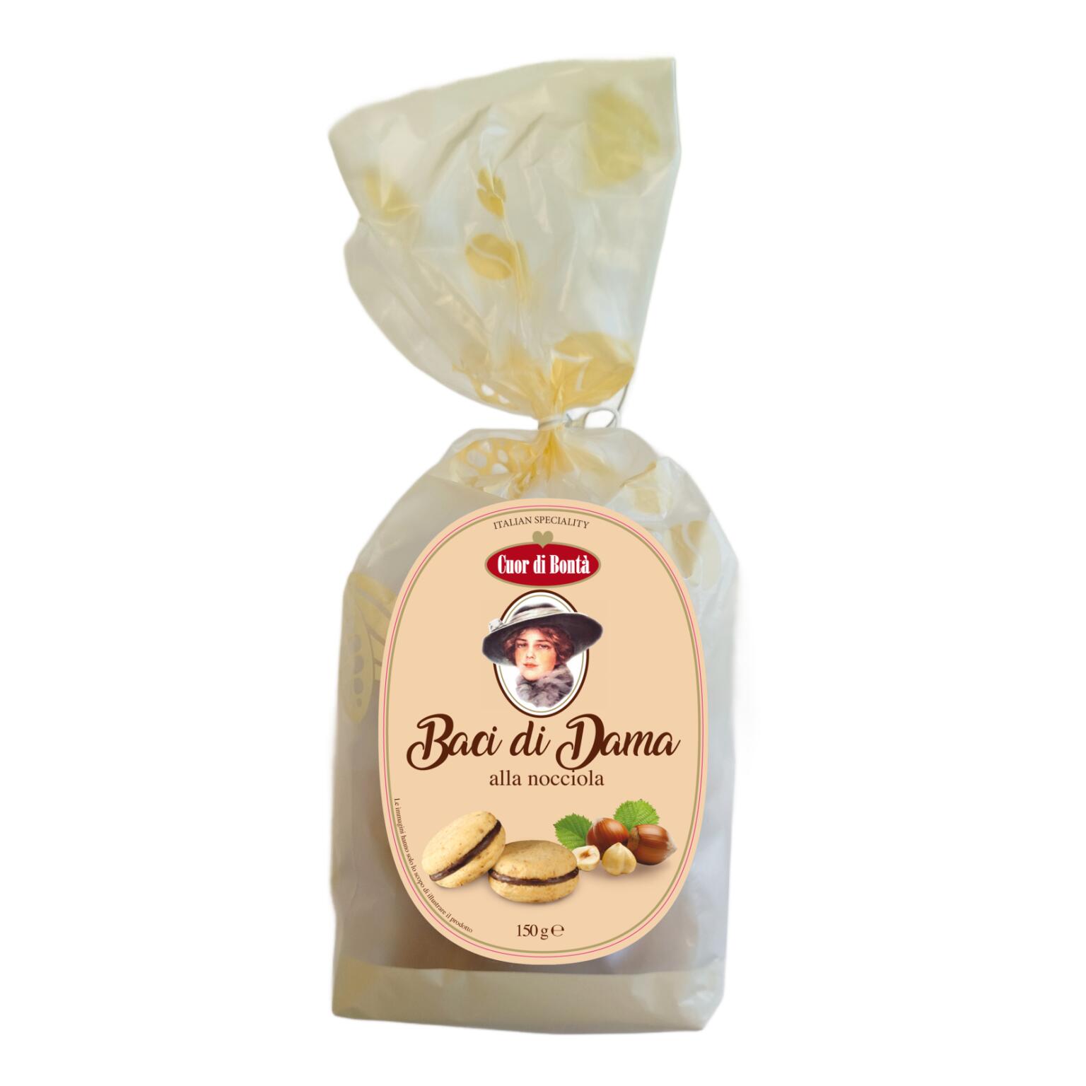 Baci di dama alla nocciola 150g Cuor di Bontà Rippa