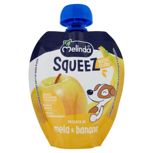 Squeez mela, banana 90g Melinda