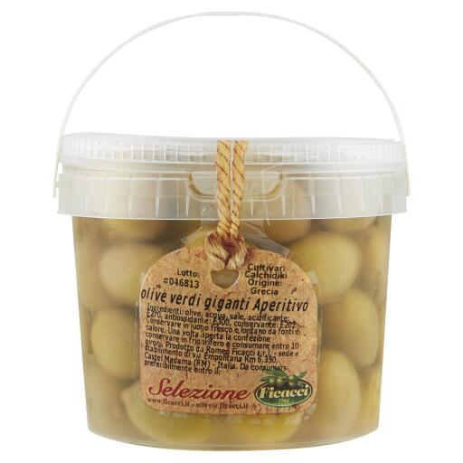 Olive verdi dolci giganti 500g secchiello