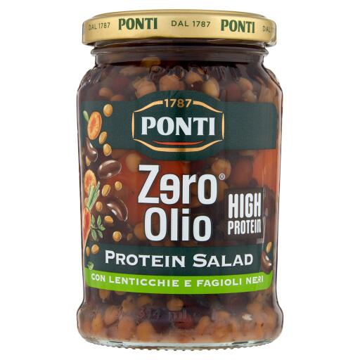 Protein Salad Lenticchie e Fagioli Neri Zero Olio 300g Ponti
