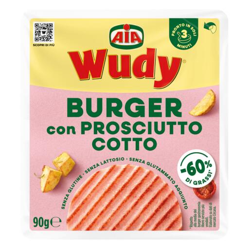 Wudy burger con prosciutto cotto 90g Aia