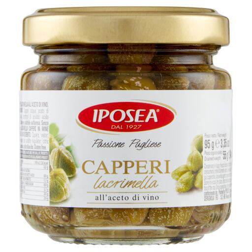 Capperi lacrimella all'aceto di vino 95g Iposea