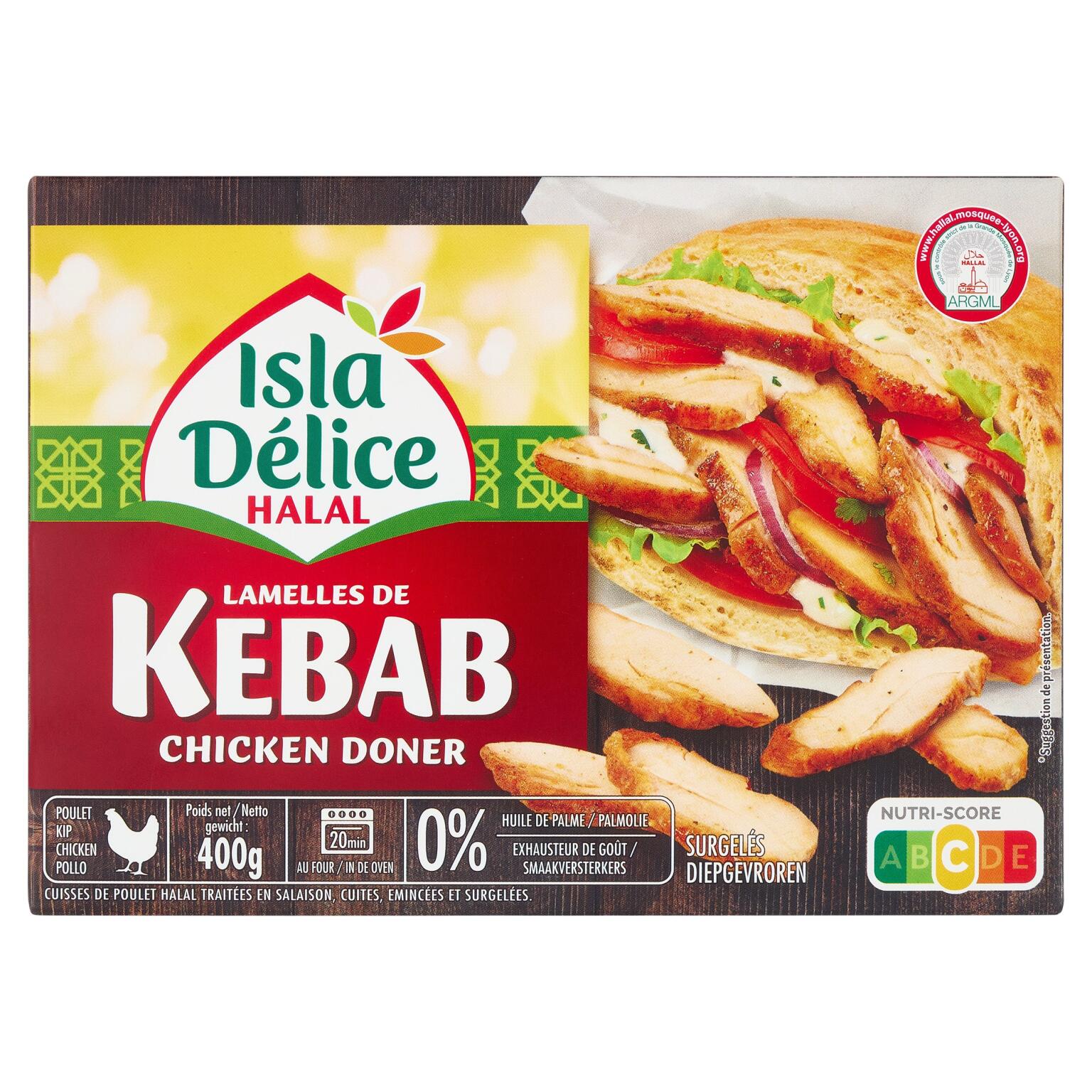 Kebab di Pollo Halal 400g Isla Deli
