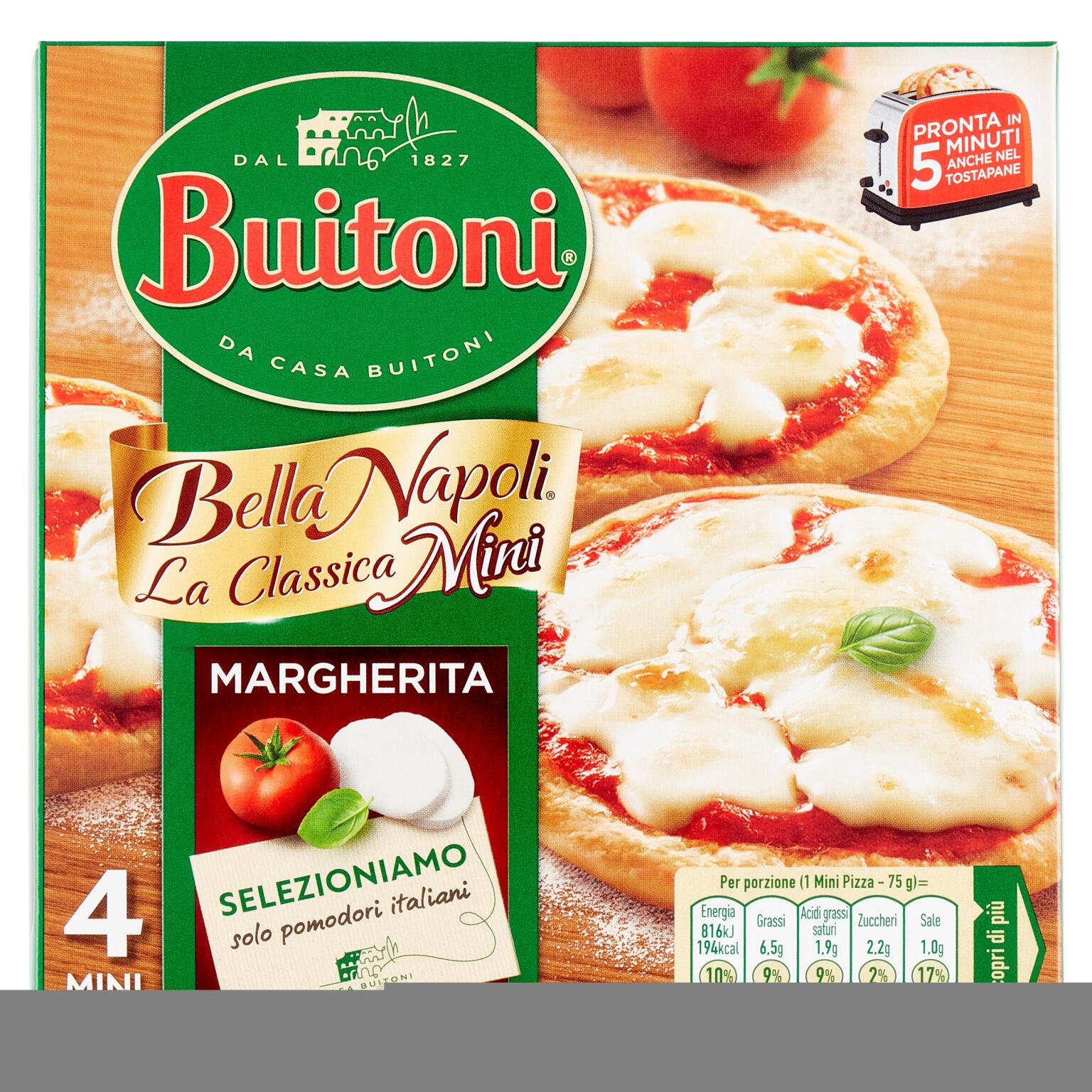 Mini pizze Bella Napoli margherita 4 pezzi 300g Buitoni