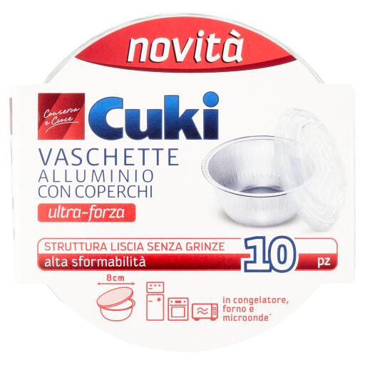 Vaschetta in alluminio con coperchio 10 pezzi ts2 Cuki