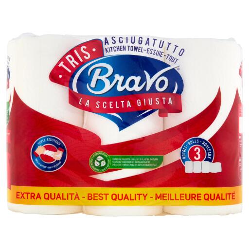 Asciugatutto 3rotoli 2veli Bravo