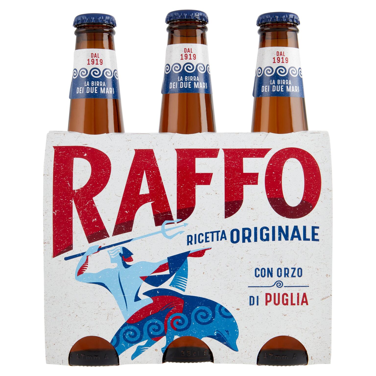 Birra Raffo 3x33cl bottiglia ricetta originale 4,7%