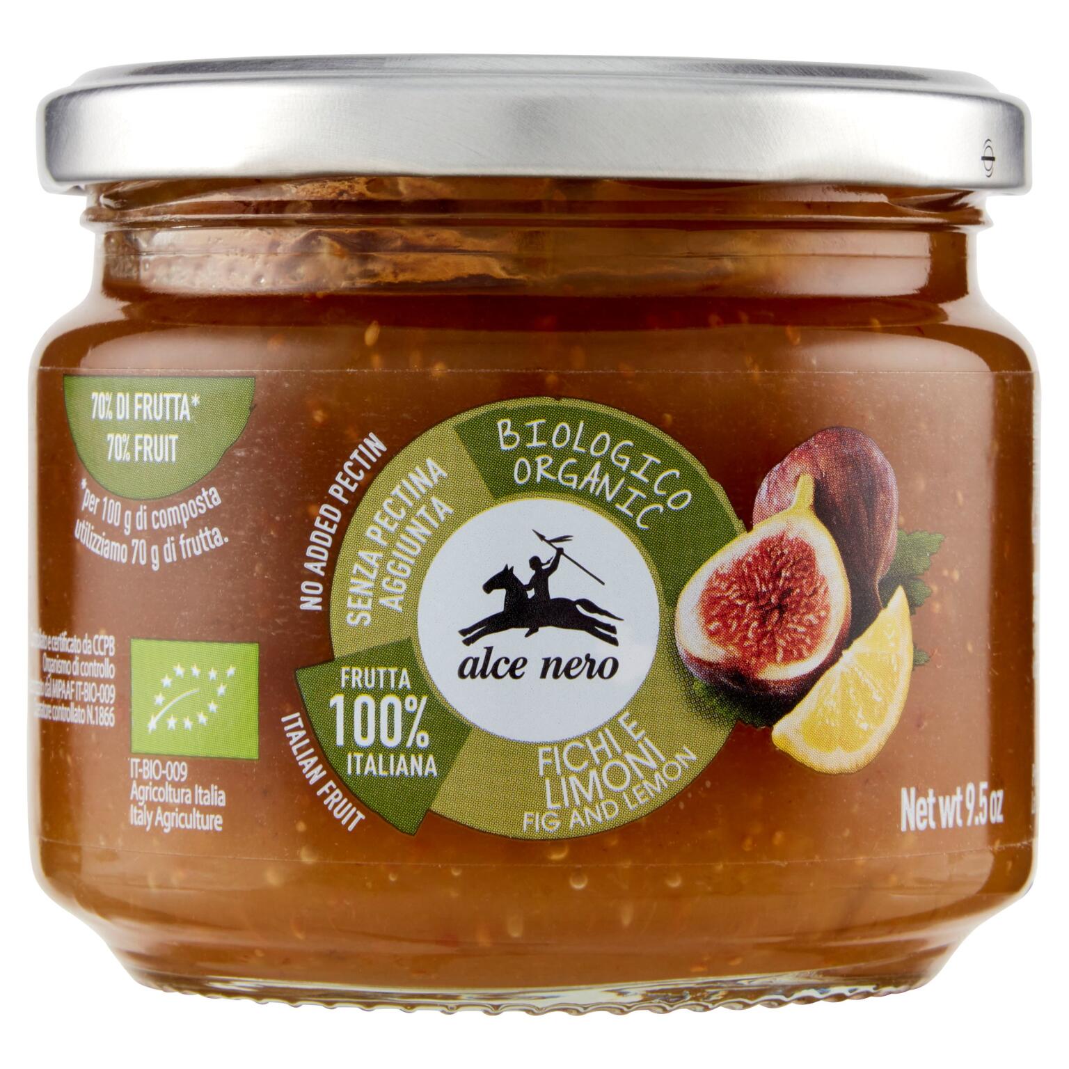 Composta 100% fichi e limone BIO 270g Alce Nero