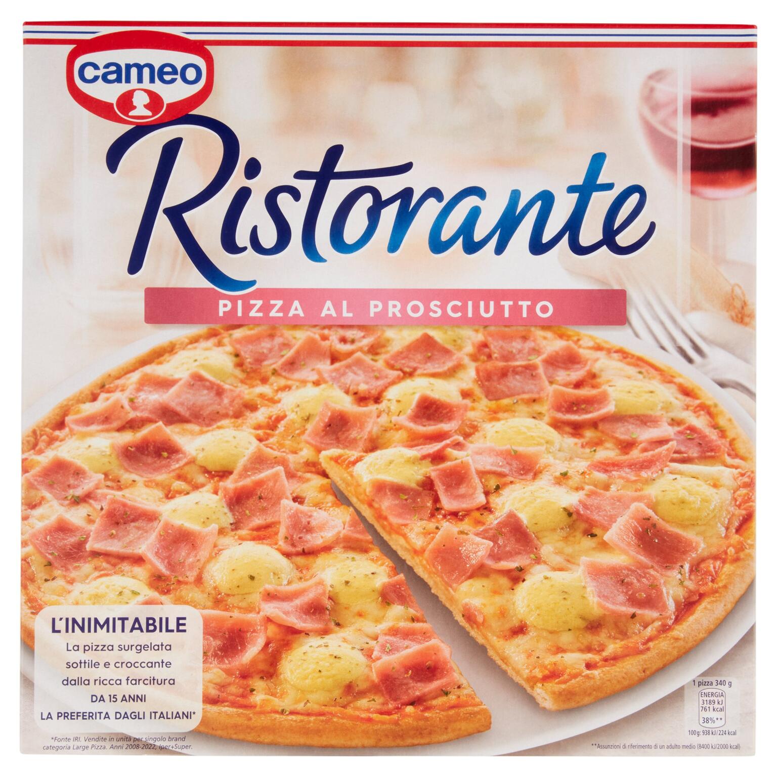 Pizza ristorante prosciutto 340g