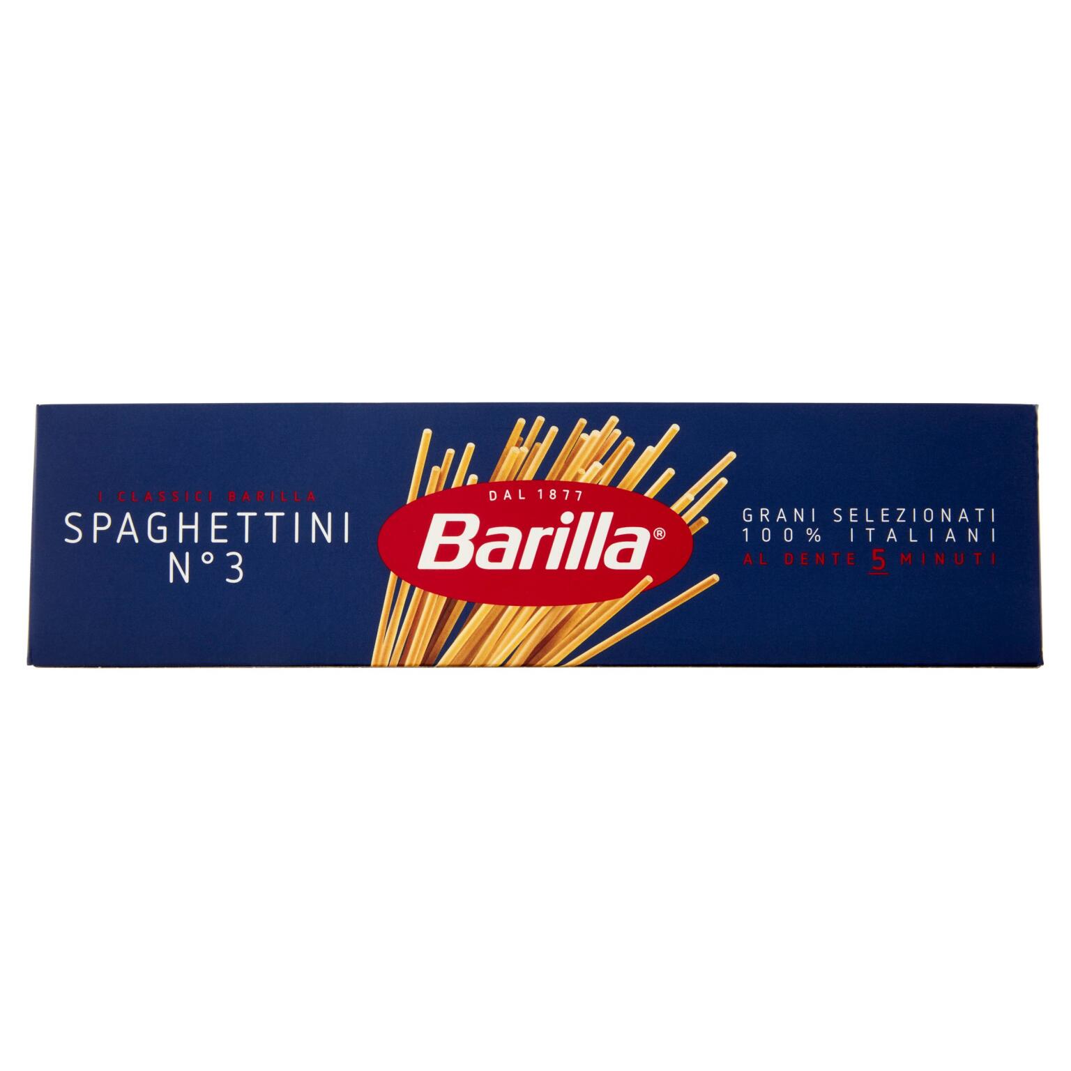 Spaghettini pasta di semola di grano duro n°3 500gBarilla