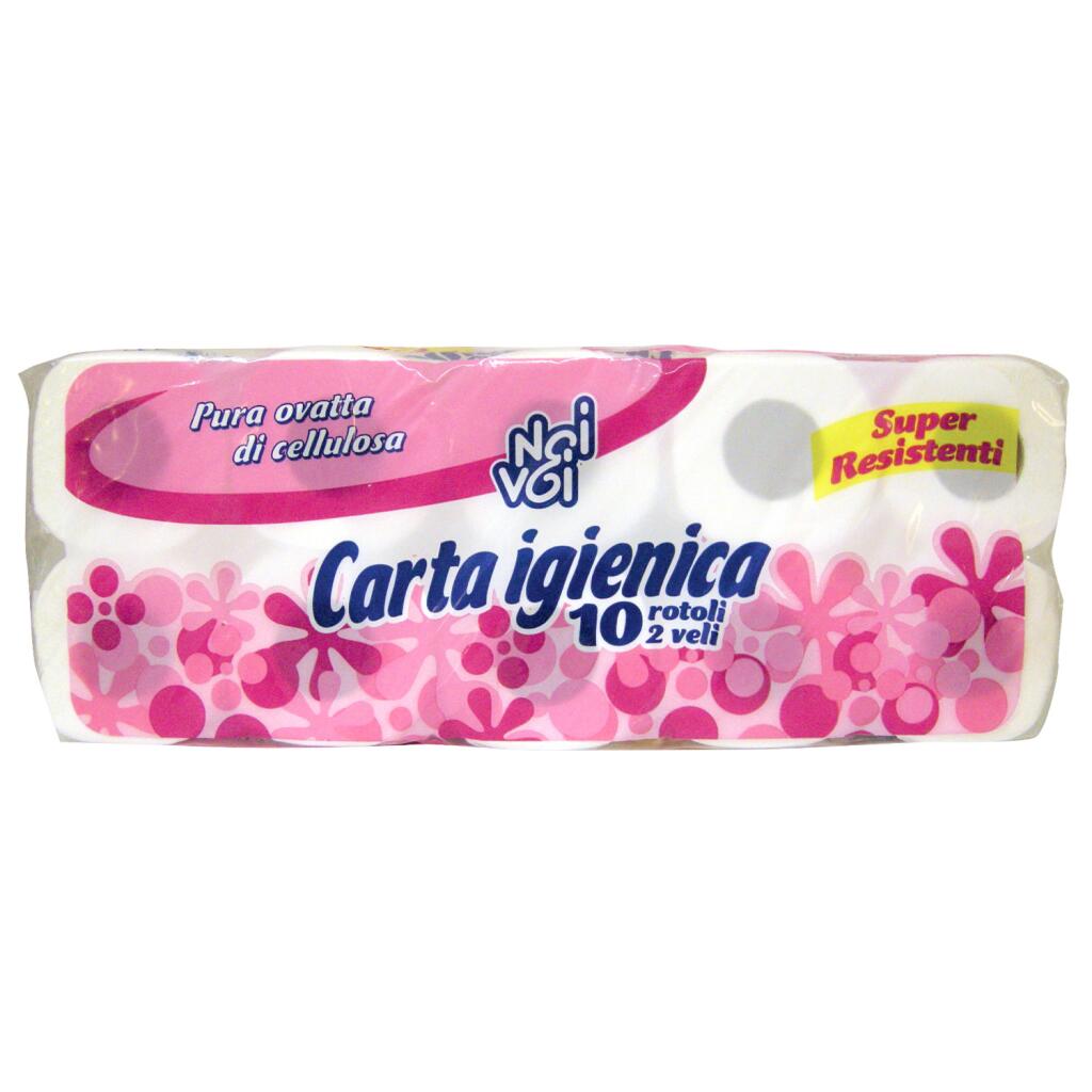 Carta igienica 10 rotoli, 2 veli, Noi & Voi