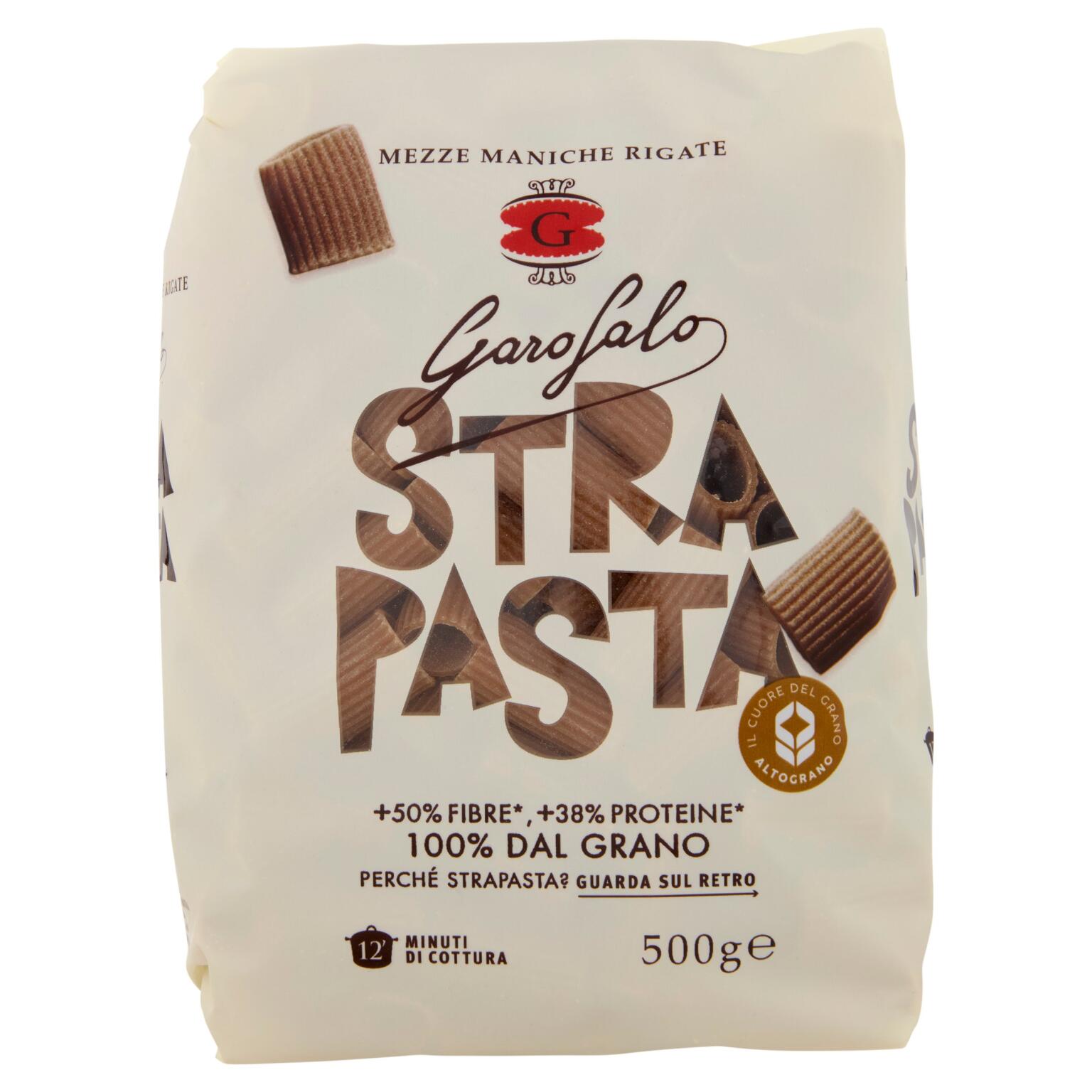 Mezze Maniche Rigate 50%fibre+38%proteine 500g Strapasta