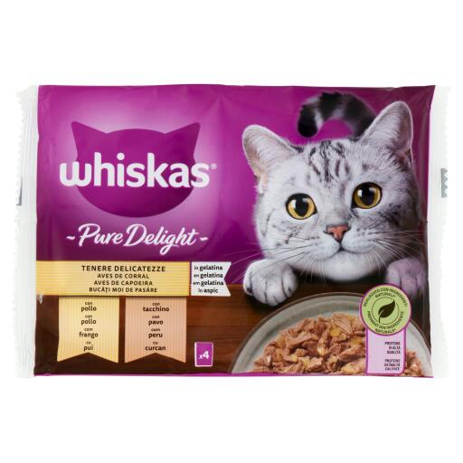 Straccetti pure delight gusti delicati 4x85g Whiskas