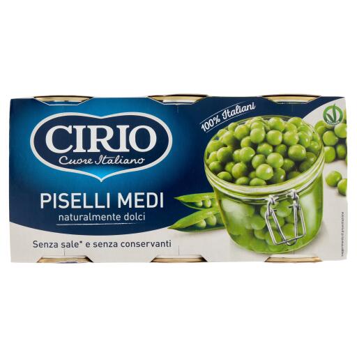 Piselli medi senza sale 3x270g Cirio