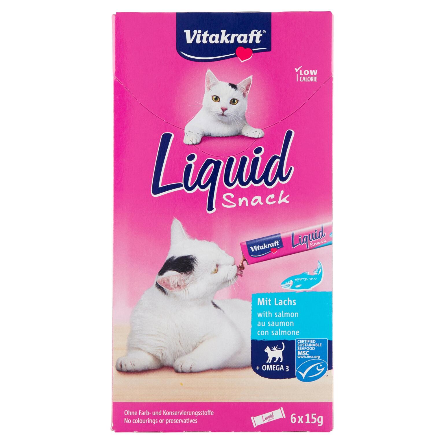 Cat Liquid snack con Omega3 6x15g Vitakraft