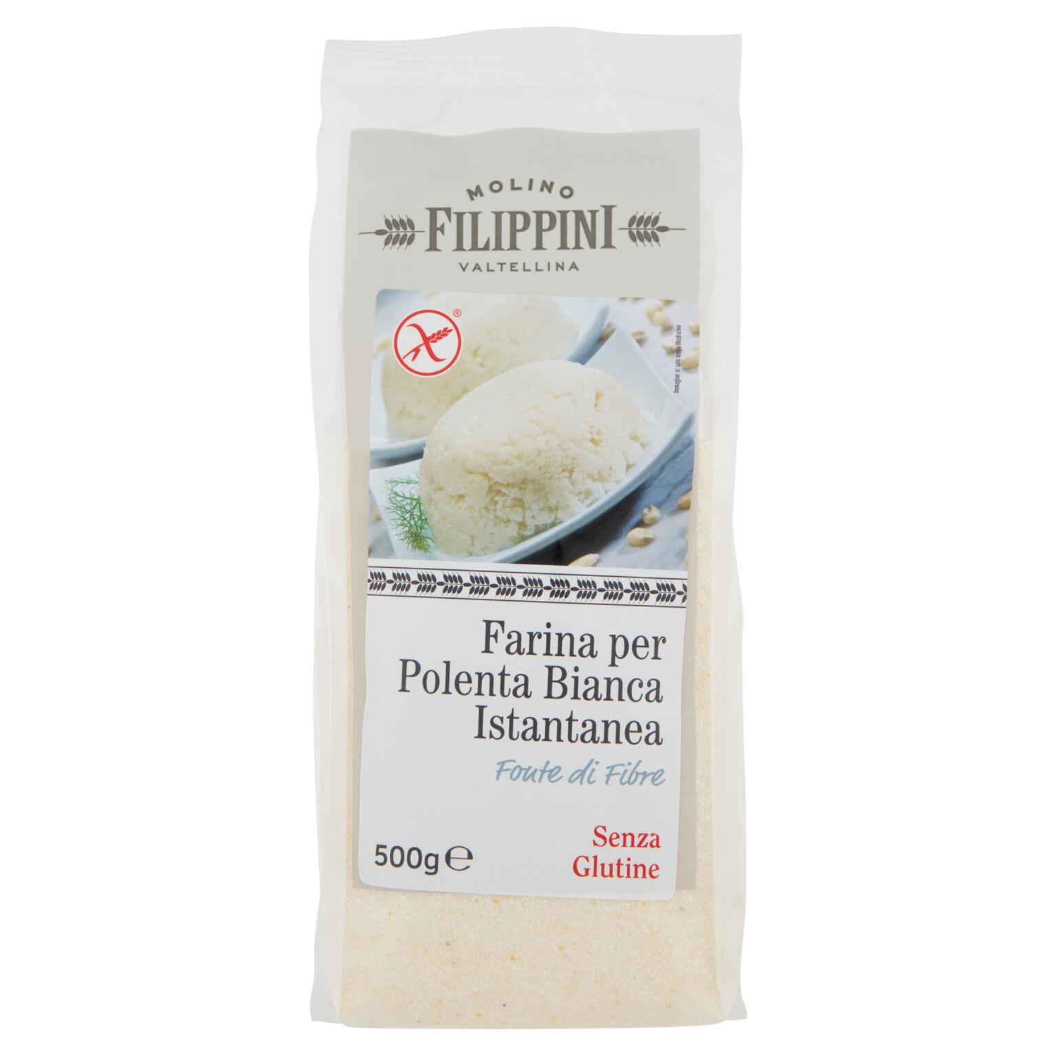 Farina per Polenta Bianca Istantanea 500g Molino Filippini senza glutine