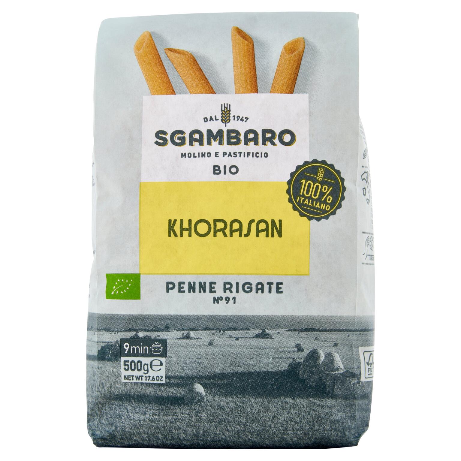 Penne rigate al grano khorasan 500g Sgambaro