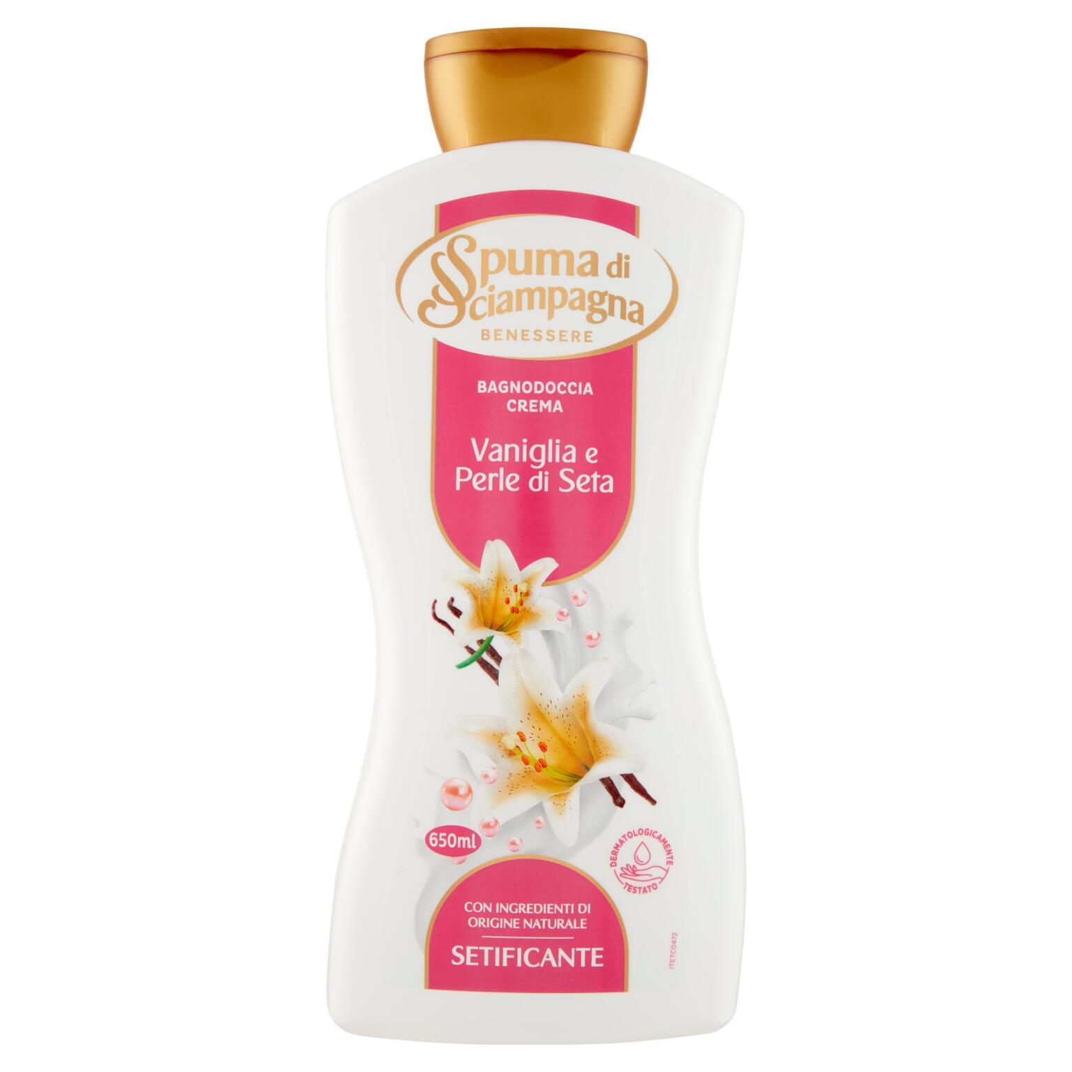 Bagno crema rosa e vaniglia 650ml Spuma di sciampagna