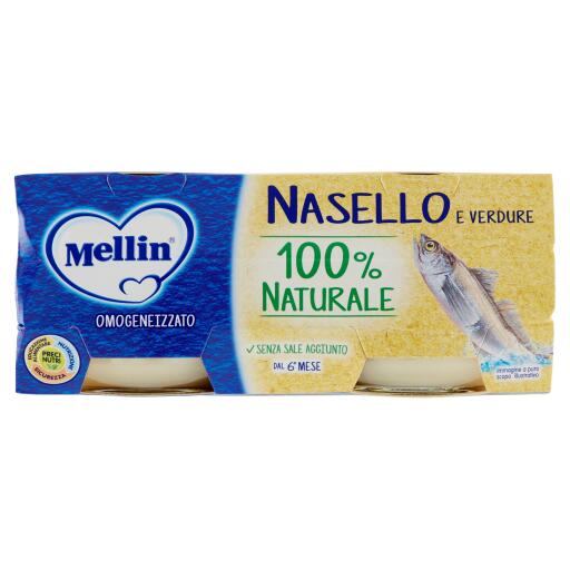 Omogeneizzato Nasello e verdure 2x80g Mellin