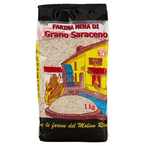 Farina nera di grano saraceno 1Kg Molino Riva