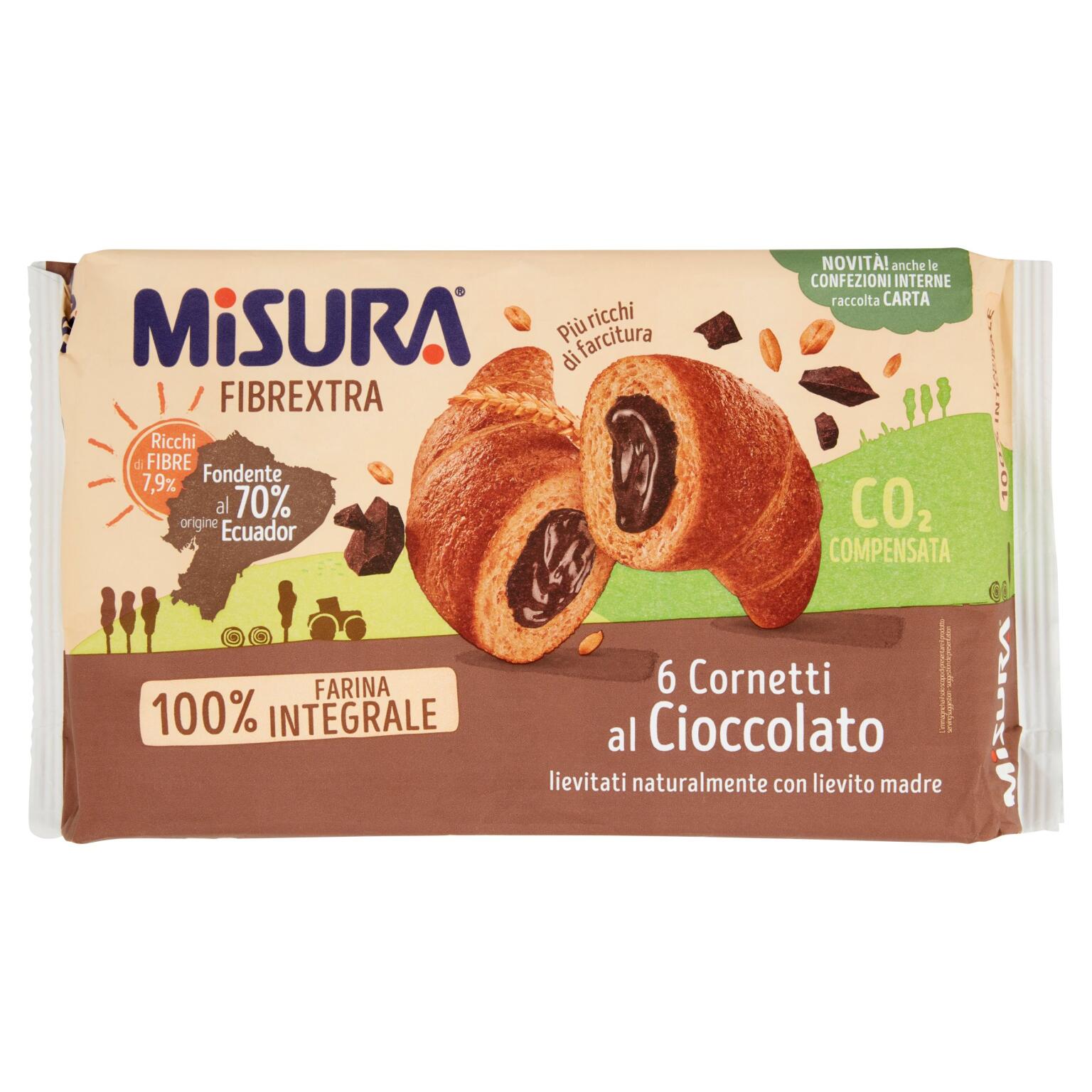 Cornetti fibrextra cioccolato 308g Misura