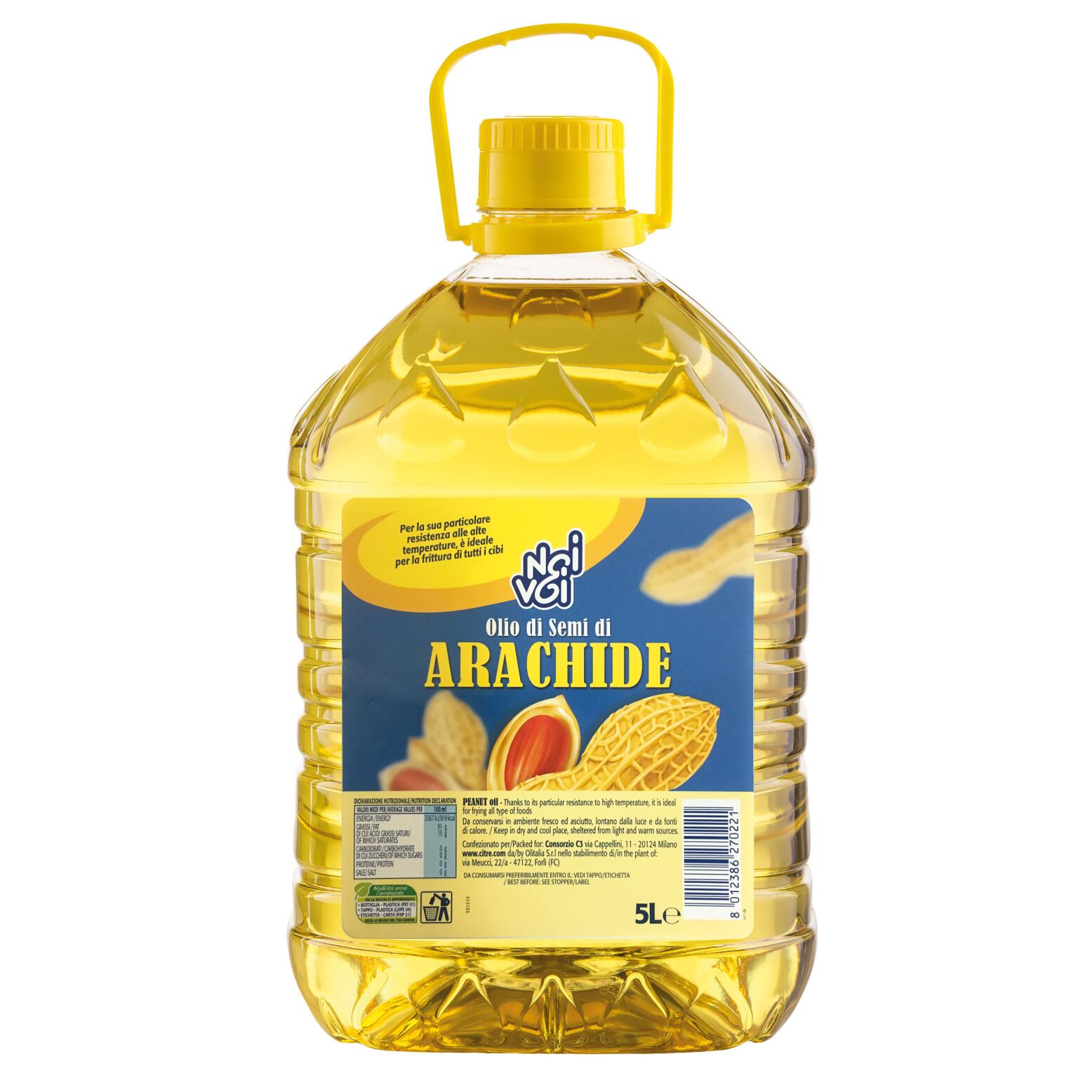 Olio di semi di arachidi 5L pet Noi&Voi