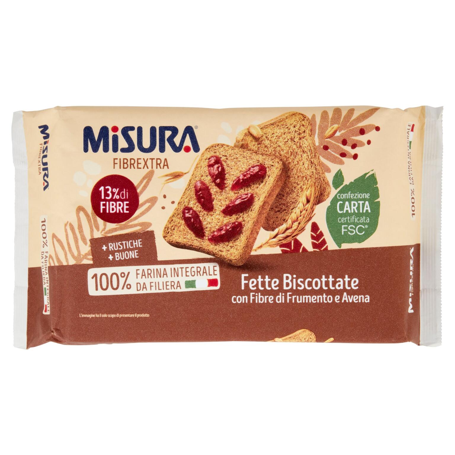 Fette integrali fibrextra 40 fette 320g Misura