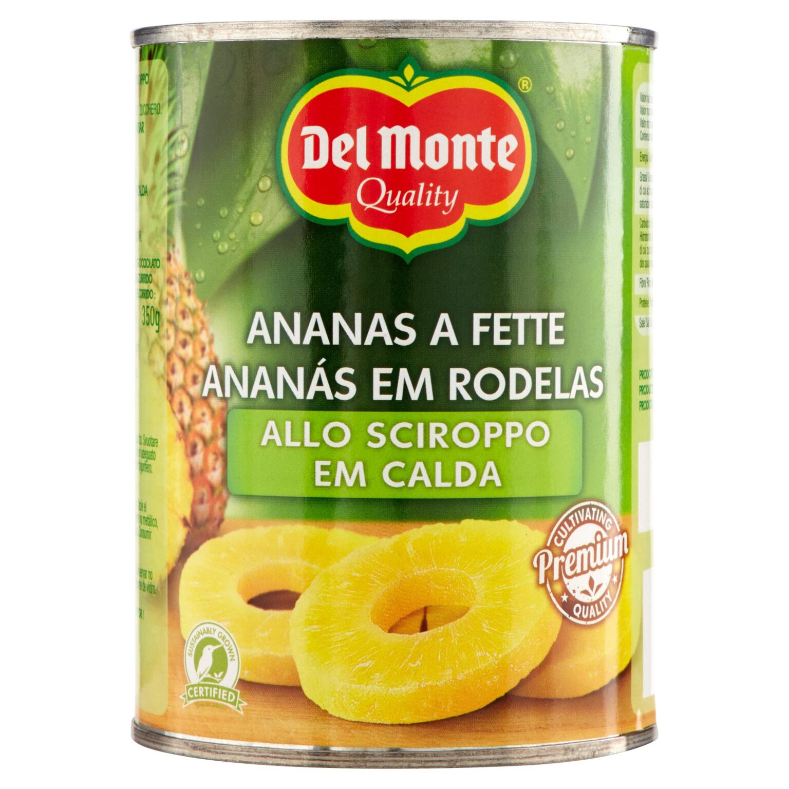 Ananas a fette allo sciroppo 570g Del Monte