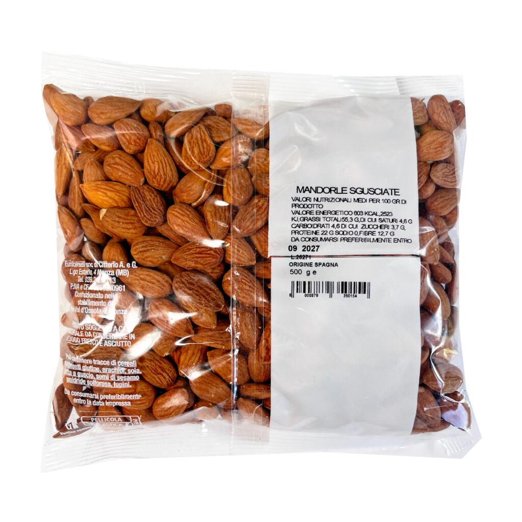 Mandorle sgusciate busta 500g