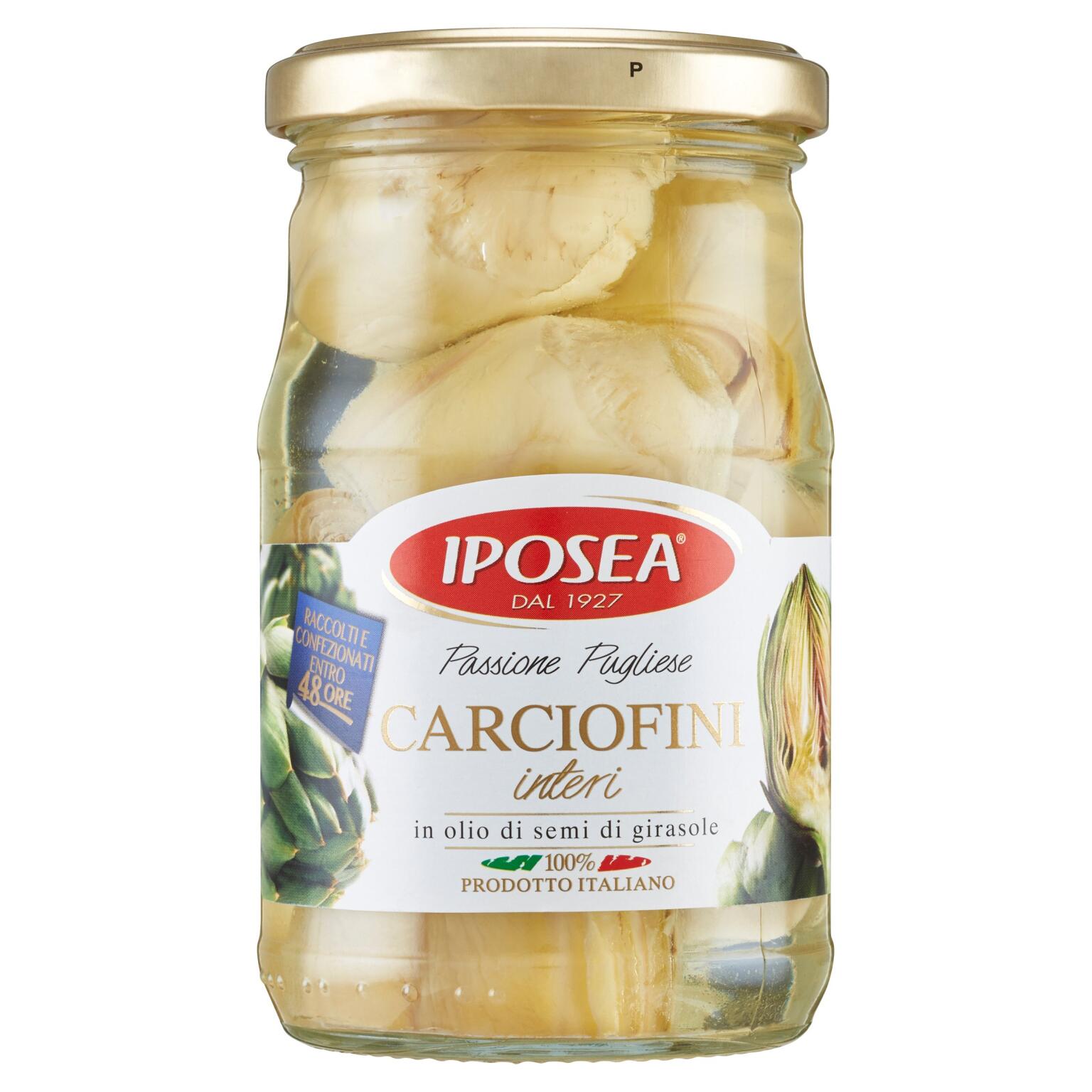 Carciofini interi in olio di girasole 290g Iposea