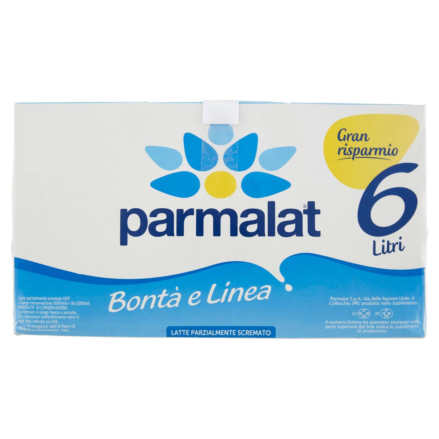 Latte uht, parzialmente scremato 6x1 litro